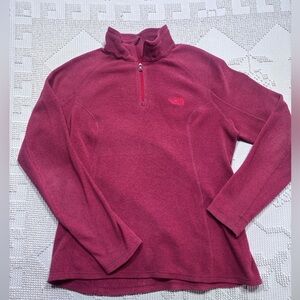 The North Face Lightweight Microvelour Glacier Fleece 1/4 Zip Pullover Sz L
